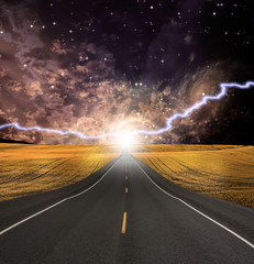 Path vanishes in background