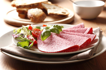 Sliced salami