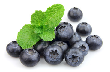 Sweet blueberry with fresh mint