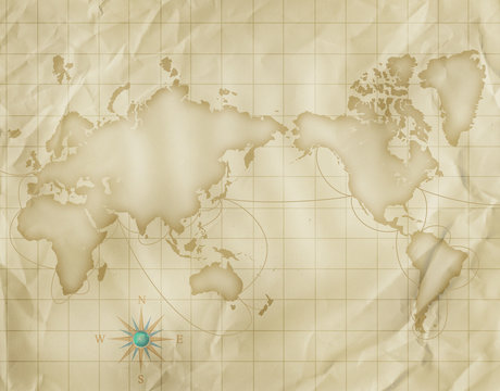 Fototapeta 古い世界地図