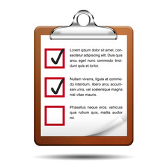 Icono clipboard 3D con checklist