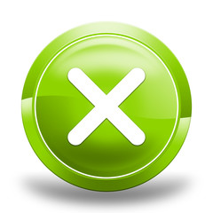 Obraz premium green information symbol button