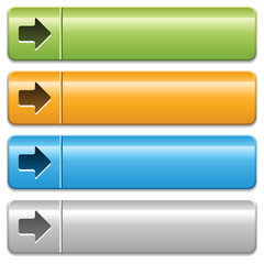 Buttons with arrow symbol on a white background