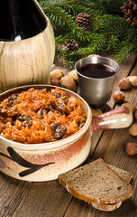Sauerkraut mit geräuchertem Fleisch