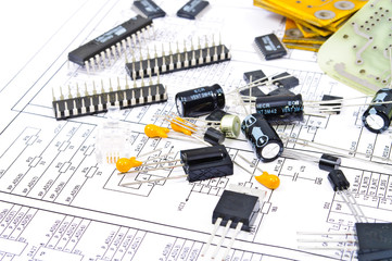 Radio components against electrical circuit