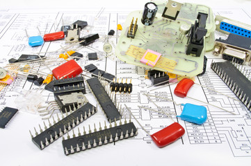 Radio components against electrical circuit