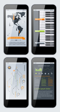 Elements of Infographics with gadgets and stuff