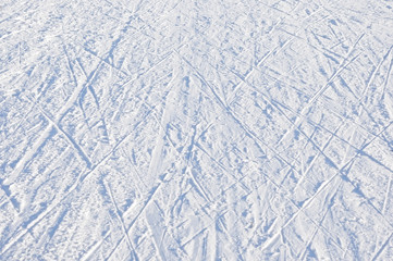 ski path on snow