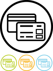 Bank credit cards - Vector icon isolated