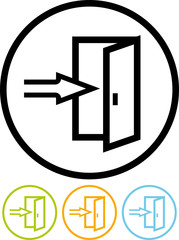 Entrance, exit - Vector icon isolated