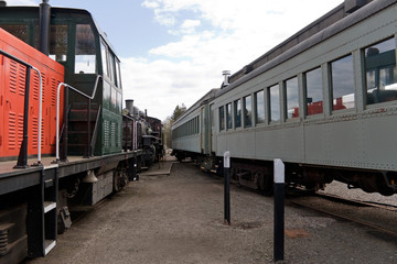 Fototapeta premium Antique Train Railroad Cars