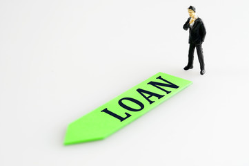 Loan direction and toy business man