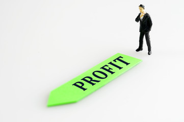 Profit direction and toy business man