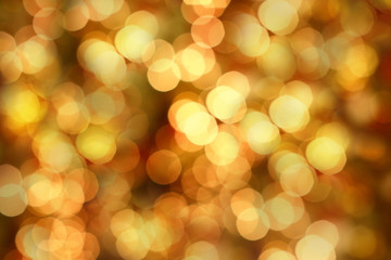 Christmas lights and bokeh (golden)