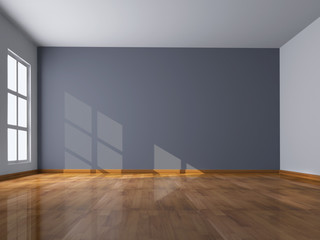 Stanza vuota con finestre
