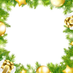 Christmas Background With Border