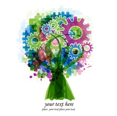 abstract colorful vector tree