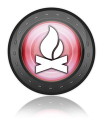 Red Industrial Style Icon "Campfire"