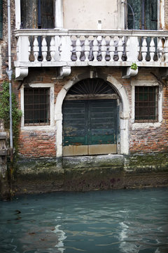 Facade of old venetian house
