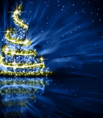 The best Christmas golden tree background
