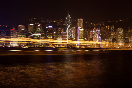 VIEW ON NIGHT HONG KONG
