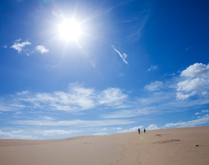 white sandy dunes on Fuerteventura