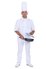 Chef with a frying pan