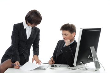 Работа в офисе.