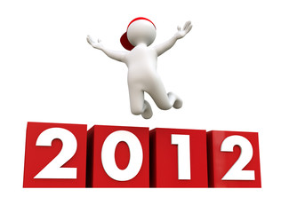 3D Man Happy New Year 2012!