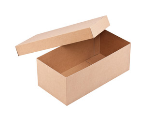 Open cardboard box