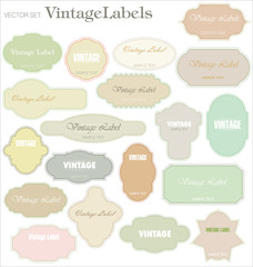 vector set: vintage labels