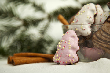 gingerbread with cinnamon and pine