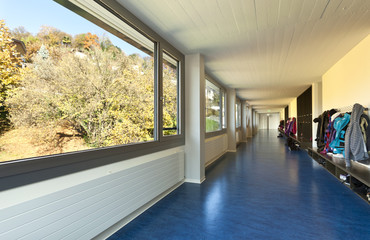 corridor in a modern school