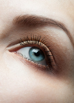 Woman eye with makeup