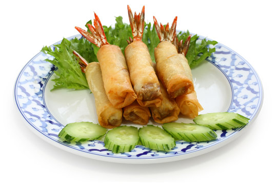 Fried Shrimp Spring Rolls, Thai Cuisine