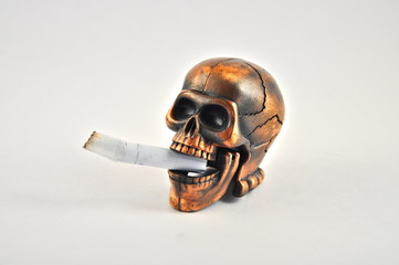 skull smoking