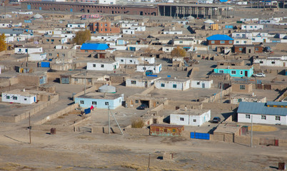 top view of the ordinary Mongolian city