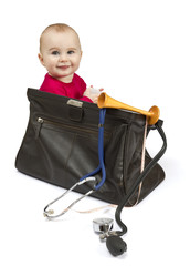 toddler in midwifes case