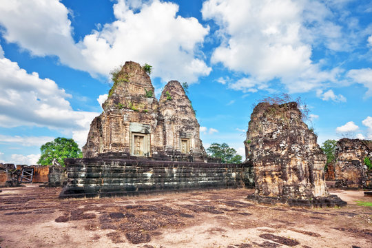 Ancient buddhist khmer temple in Angkor Wat complex