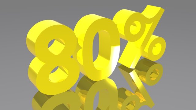 80% - Ottanta percento - Eighty percent