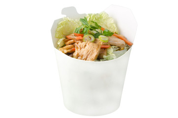 Stir-fried chicken with garlic