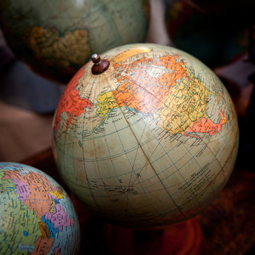 Old desktop globe collection