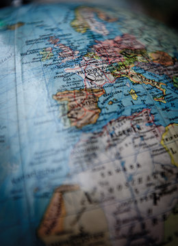 World globe Europe