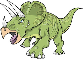 Triceratops Dinosaur Vector