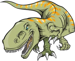 Fototapete Cartoon  Zeichnung Tyrannosaurus Dinosaur Vector Illustration  © Blue Foliage