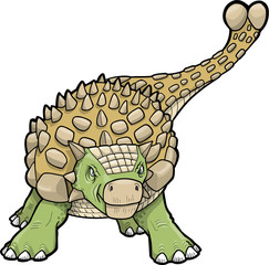 Ankylosaurus Dinosaur Vector Illustration