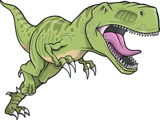 Photo sur Plexiglas Dessin animé Tyrannosaurus Dinosaur Vector Illustration