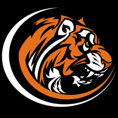 Tiger Mascot Graphic Vector Image