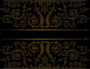 brown decoration with golden lines