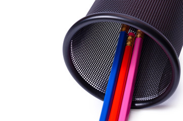 Plastic glass for pencils